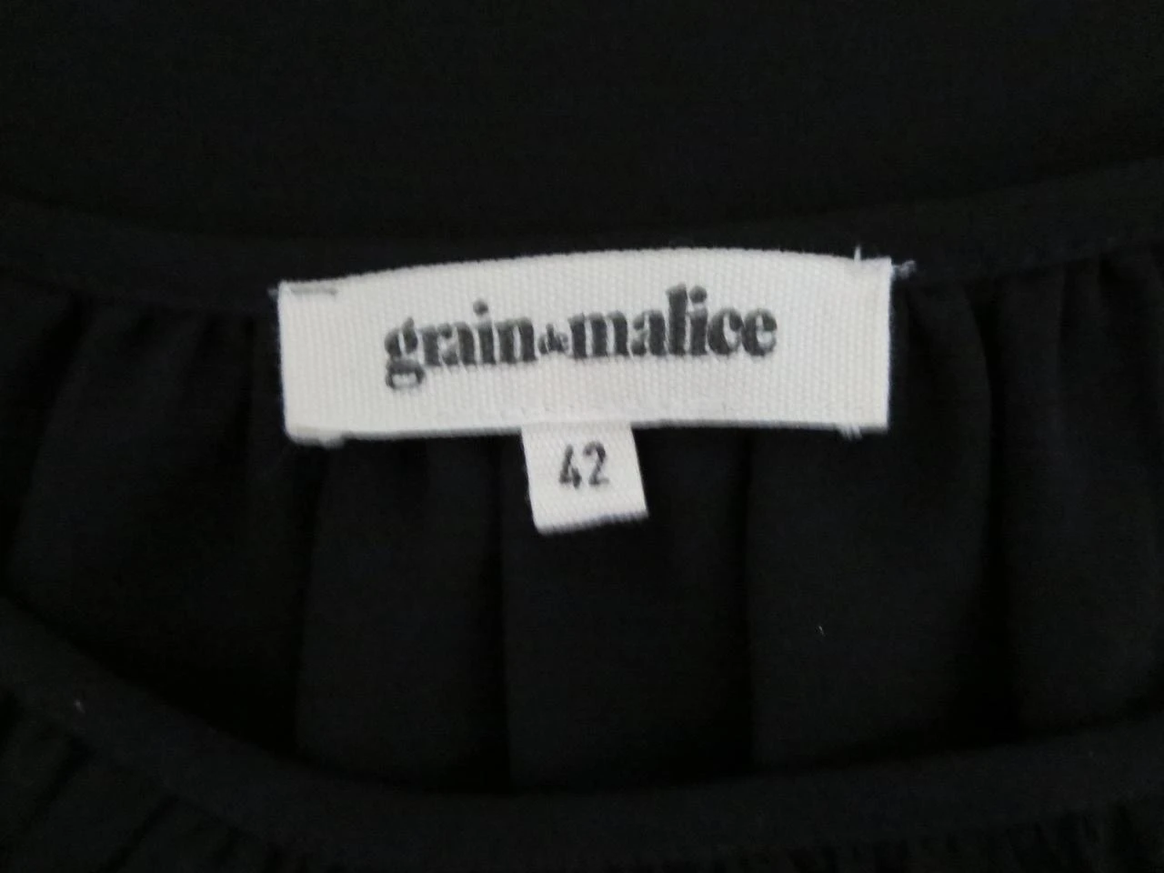 Blusa fluida preta com mangas borboleta Grain de Malice tamanho 42 – photo 3